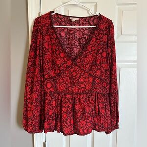 Knox Rose XL red blouse